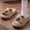 Khaki, variant on PiGOGI Couple's Matching Bear Design Bathroom Slippers Waterproof Non-Slip Cute Shower Sandals for Adults Indoor Outdoor Khaki 5.5-6
