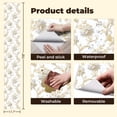 thumbnail image 5 of Vintage Peel and Stick Wallpaper 17.7in x 9.8ft Elegant Floral White Gold Flowers Light Contact Paper Vinyl Self-Adhesive Removable Wall Paper for Bedroom Kitchen Cabinet Décor Renter Friendly, 5 of 8