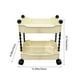 thumbnail image 3 of Carrito de almacenamiento con ruedas de 2 niveles | Organizador móvil para refrigerios y frutas | Carrito multifuncional de plástico para cocina, baño y sala de estar | Ruedas con bloqueo y estantes, 3 of 6