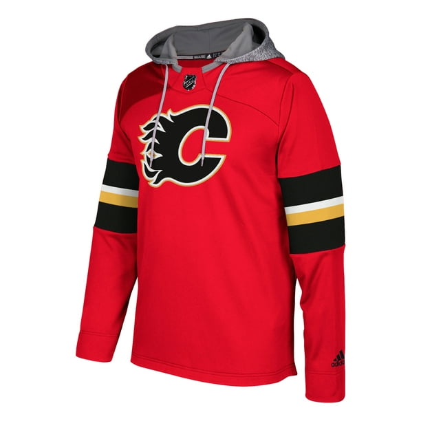 Calgary Flames Adidas NHL Jersey de Platine à Capuche