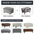 thumbnail image 5 of Dowbom Stretch Ottoman Cover,Printed Rectangle Ottoman Slipcover with Elastic Bottom Furniture Protector Removable Washable Anti-Slip Soft Footrest Footstool Protector for Living Room-D, 5 of 8