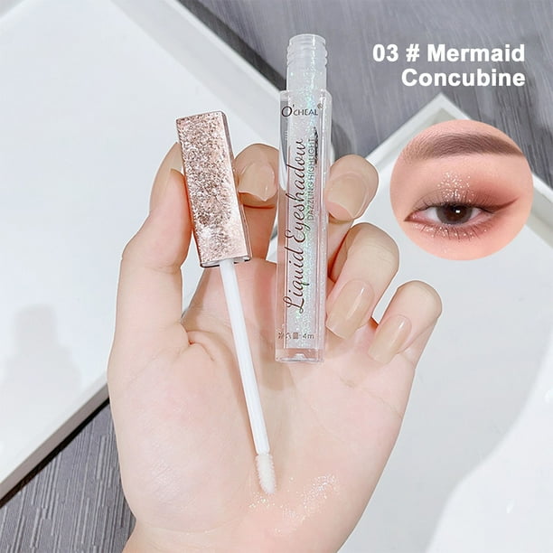 Bright Crystal Fine Glitter Powder Liquid Eye Shadow Color Performance Sequins Pearl Light Brightening Sleeping Silkworm Eye Shadow Liquid 4ml