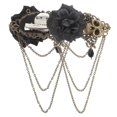 thumbnail image 1 of 1pc Retro Cross Brooch Rose Skeleton Hairpin Dazzling Creative Jewelry for Women (Black), 1 of 4