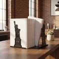 thumbnail image 4 of Unique Bargains 2Pcs Metal Hollow Design Book Ends Black Statue of Liberty 7.9*4.3*6.7inch, 4 of 5