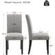 thumbnail image 4 of Set of 2 gris nailhead fabric forrado dining sillas con heavy-duty wood legs para dining rooms, 4 of 8