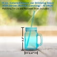 thumbnail image 5 of 15 oz. Colored Mason Jars with Straw - 10 pack - Blue, 5 of 5