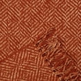 thumbnail image 4 of Chanasya Soft Cinnamon Chenille Knitted Diamond Textured Decorative Throw Blanket - Geometric Lightweight Luxury Fuzzy Cozy Decor with Tassels for Couch Sofa Bed Bedroom Living Room (50x65 Inches), 4 of 4