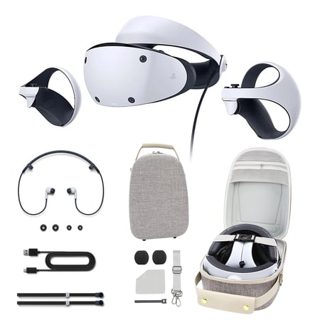 Mytrix PlayStation VR2 All-In-One VR Headset with Stereo Headphones and Travel Case