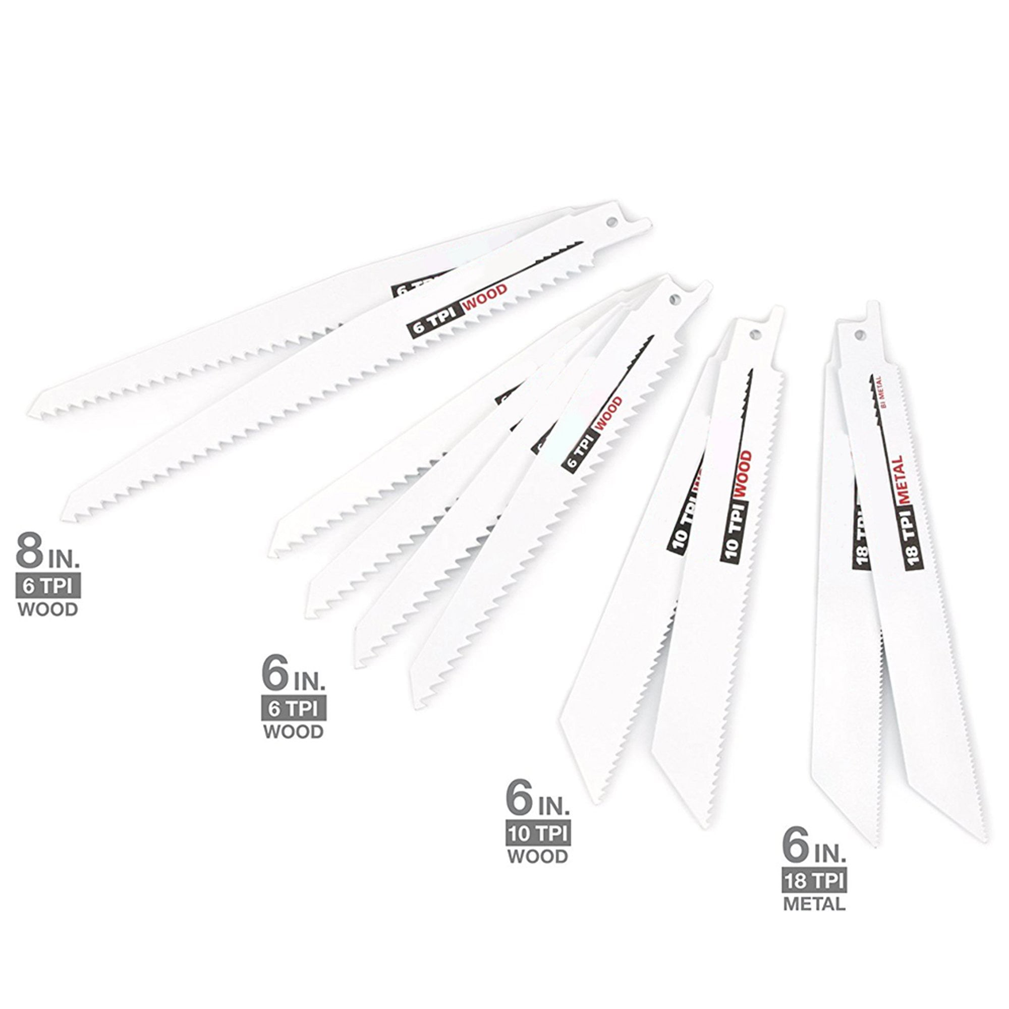 Wideskall 10 Pieces Universal Reciprocating Saw Blades Sawzall Blades 6