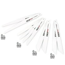 Wideskall 10 Pieces Universal Reciprocating Saw Blades Sawzall Blades 6"-8" Bi-Metal Wood