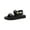 Black Leather, variant on Womens Mona Embellished Adjustable Slingback Sandals