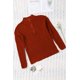 thumbnail image 4 of ABPHQTO Jersey de mujer de punto rojo con cuello alto y hombros caídos, 4 of 5