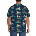 thumbnail image 3 of Wukai Skateboard Rides Cartoon Lobster Men's Casual Short-Sleeve Button Down Shirt,Cuban Shirts for Men,Mens Short Sleeve Dress Shirts-3X-Large, 3 of 5