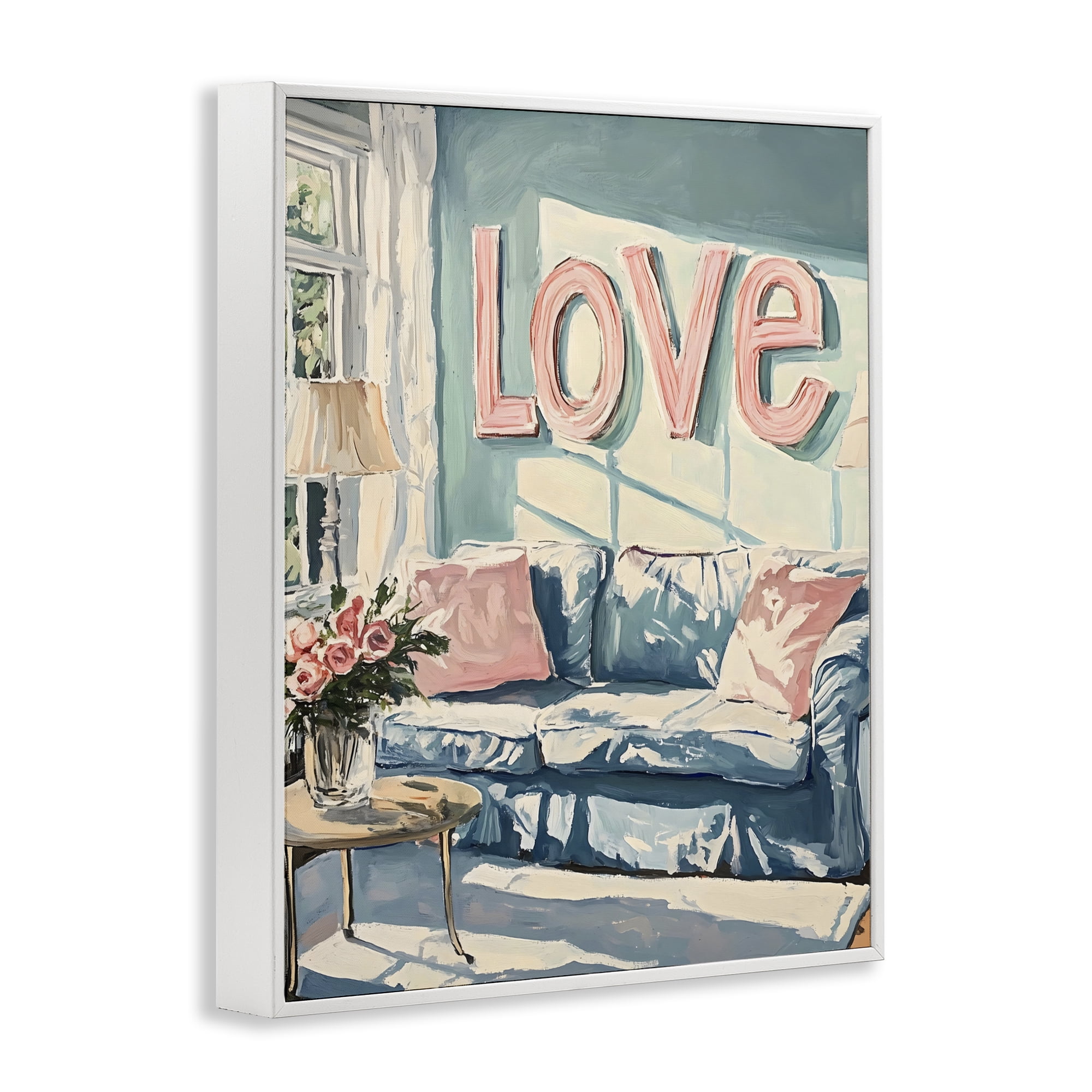 Stupell Industries Love Letters Above Cozy Couch White Framed Giclee Art, design by The Prints Vibe