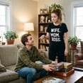 thumbnail image 4 of Womens Wife Mom Boss Funny T shirt I Am The Boss Tee for Ladies Shirts for Mom Womens Graphic Tees, 4 of 9