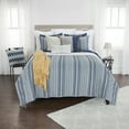 thumbnail image 6 of Multi Blues Queen 100% Cotton 300 Thread Count Machine Washable Down Alternative Comforter, 6 of 10