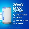 thumbnail image 4 of (4 pack) Zevo MAX Flying Insect Trap: Light Trap Catches & Kills House Flies, Fruit Flies, Gnats, & More - 360 Degree Attract and Capture Design (1 Corded Device & 2 Refill Cartridges), 4 of 10