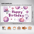 thumbnail image 7 of Basketball Theme Happy Birthday Banner Sports Decoration Kids Party Backdrop for Birthday Event Celebration Indoor Party, 7 of 7