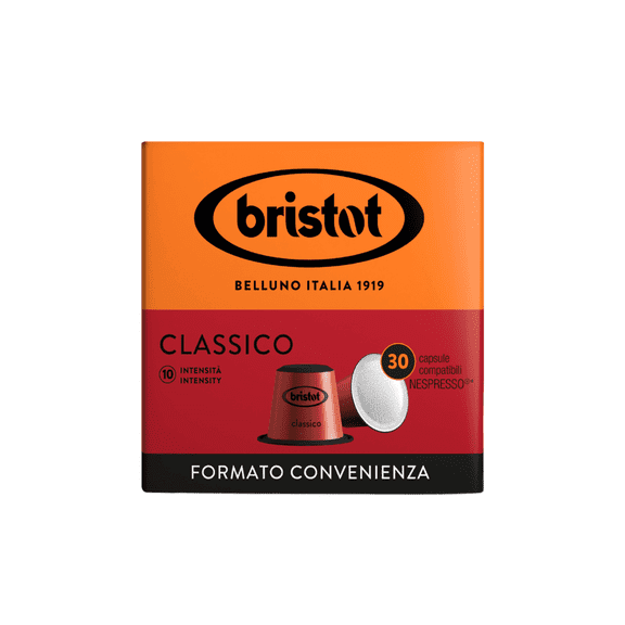 Bristot Classico - Medium Roast Espresso Capsules Compatible with Original Machines | Pack of 30