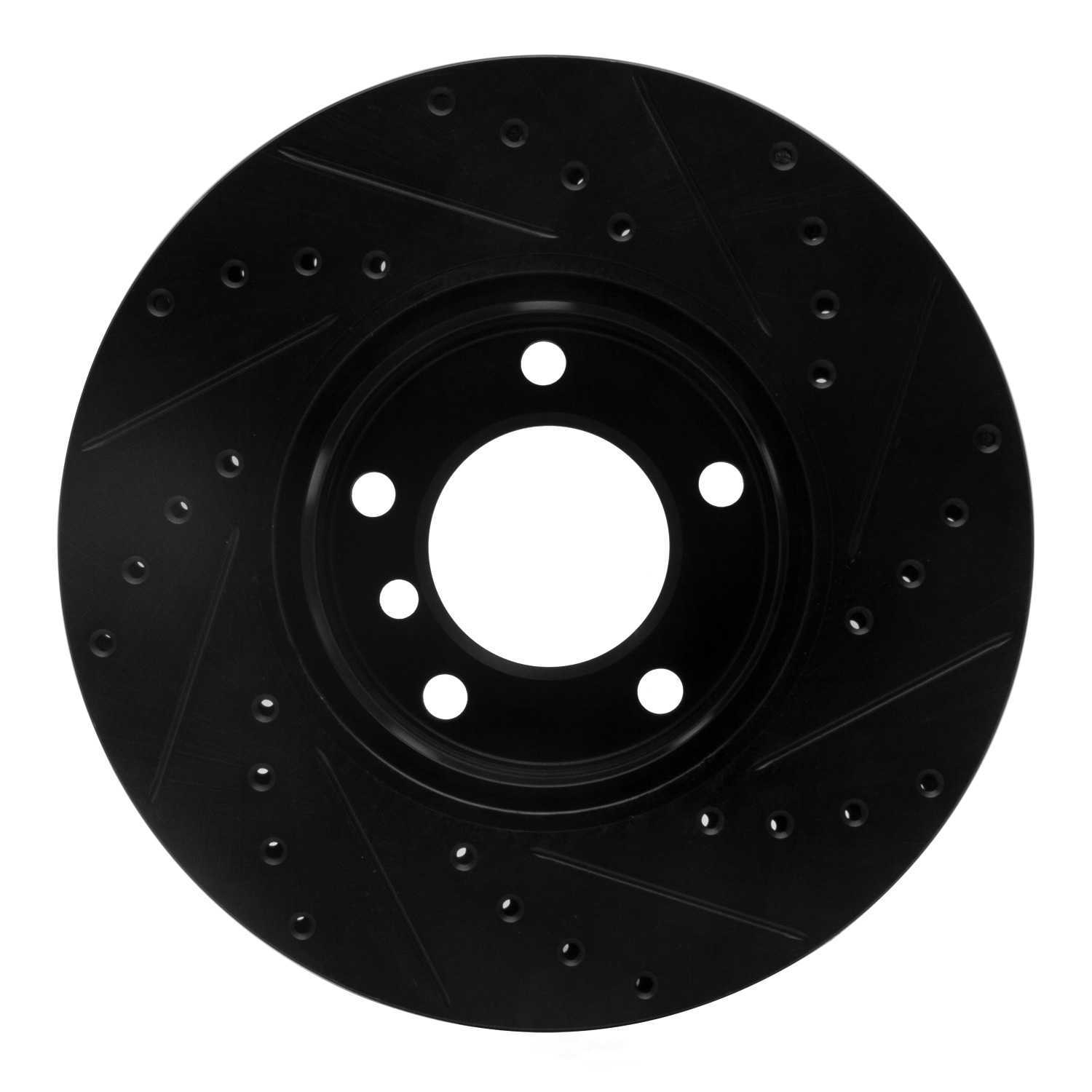 Dynamic Friction Company 633-31043L DFC Brake Rotor - Drilled And Slotted - Black