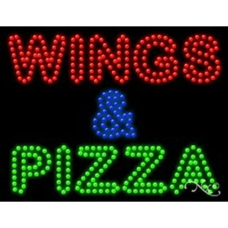 Wings & Pizza LED Sign (High Impact, Energy