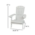 thumbnail image 6 of Emma + Oliver Set of 2 Indoor/Outdoor Folding Adirondack Chairs with Side Table in White, 6 of 13