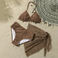 thumbnail image 6 of Hessimy Girls Swimsuit Two Pieces Bikini Set Ruffle Bathing Suits Flounced Tankini Swimwear,Ruffle Trim（Coffee,11-12 Years), 6 of 7