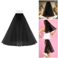 thumbnail image 2 of BQBQERT Lightweight Black Wedding Veils Soft Nylon Fabric Comfortable Long Event, 2 of 9