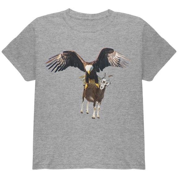The Eagle Stops The Goat Youth T Shirt Heather YMD