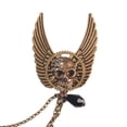 thumbnail image 5 of Gothic Gears Chain Brooch Steampunk Skull Wings Badge Enamel Pins For Halloween, 5 of 5