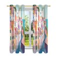 thumbnail image 7 of Yayeee Window Curtains Light Filtering 63"x52" Grommet Panel Pair Home Living Room Decor, Abstract Painting, 7 of 7