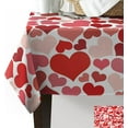 thumbnail image 4 of Valentine Tablecloth Rectangle/Oval 60x120in Valentine''s Day Love Dark Red Pink Heart Tablecloths Waterproof Table Cloth for Kitchen Indoor Outdoor Table Cover for Dining/Party Decoration, 4 of 7