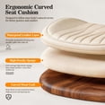 thumbnail image 2 of FASTES Armless Office Chair, Ergonomic Desk Chair Mid-Century Modern Home Vanity Chair Faux Leather Accent Computer Chairs Adjustable Height Swivel, White, 2 of 7