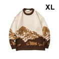 thumbnail image 4 of VONKY Warm In Style Hip Hop Streetwear Sweater With Japanese Snow Mountain Pattern Wide Applicable Coffee XL, 4 of 6