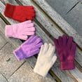 thumbnail image 1 of 2@# Outdoor Snow Riding Ski Sports Plush for Warmth Thermal Protective Rabbit Hair Winter Snowmobile Gloves Windprooflight blue 1 Pair He Qiyong unisex, 1 of 1