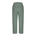 thumbnail image 5 of Arnsht Womens Classic Plaid Pants Cotton Plaid Lounge Pants Outdoor Casual Elastic Waist Straight Leg Pants With Pockets Green M, 5 of 6