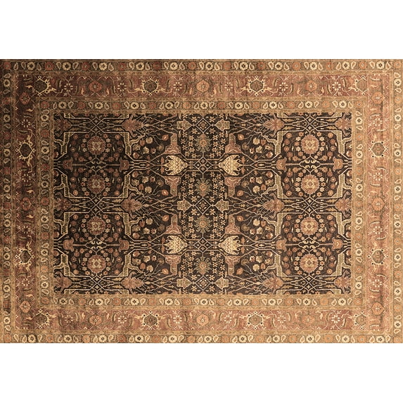 Ahgly Company Indoor Rectangle Oriental Brown Industrial Area Rugs, 8' x 10'