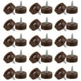 thumbnail image 1 of Patas de goma atornillables de 0.7 pulgadas para muebles, 32 piezas de almohadillas antideslizantes para suelos de madera, marrón, 1 of 7