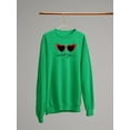 thumbnail image 3 of Retro Red Heart Sunglasses Sweatshirt Women -Image by Shutterstock, Female Large, 3 of 4