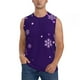 thumbnail image 1 of Fotbe Crystal Purple Snowflake Men's Camiseta sin Mangas Estampada para Hombres, Playera Casual para Gimnasio, Entrenamiento, Playa-Medium, 1 of 7