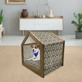 thumbnail image 3 of Flower Pet House, Grunge and Daisy Blossoms Garden Pattern Graffiti Style Vibrant Colored, Outdoor & Indoor Portable Dog Kennel with Pillow and Cover, 5 Sizes, Multicolor, by Ambesonne, 3 of 5