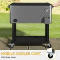 thumbnail image 4 of Dextrus 80 Quart Rolling Cooler Cart Iron, Durable And Stable, 4 of 5