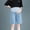 Blue, variant on pstuiky Maternity Shorts with Pockets Women's Plus Size Shorts Fashion Solid Color Cotton Linen Shorts Capris for Women over the Belly Pregnancy Shorts Loose Comfy Clothes Summer