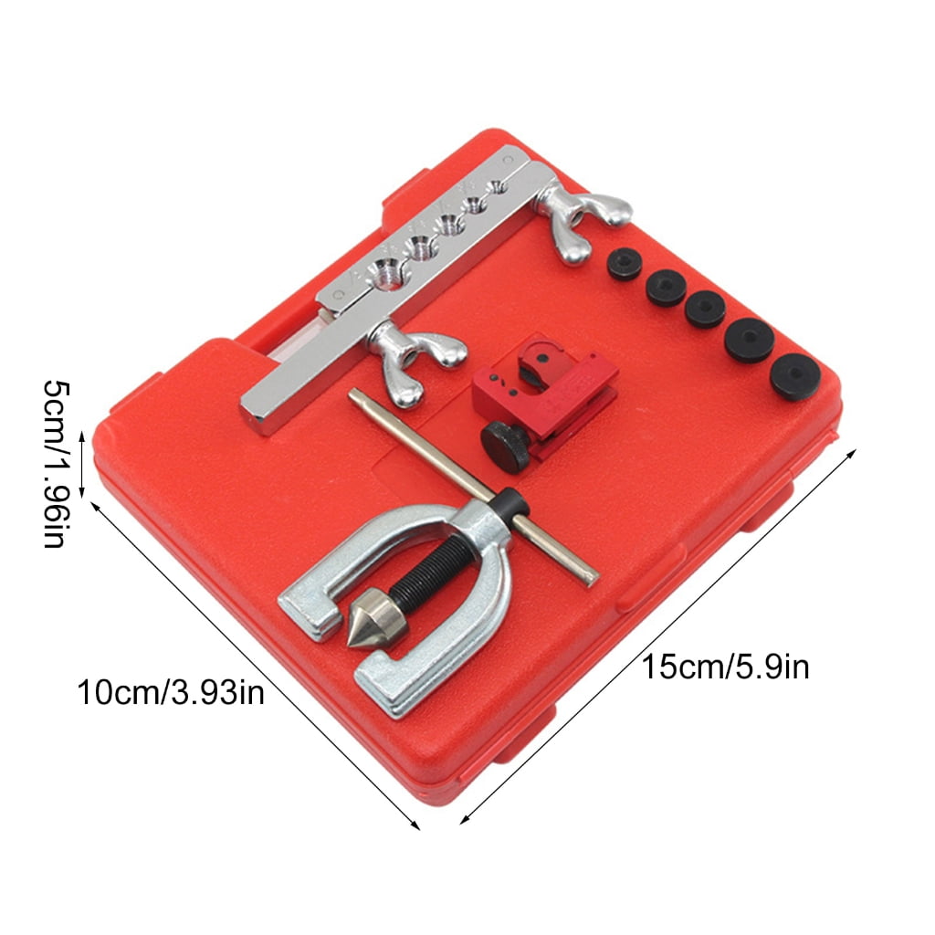 MOMOJIA Pipe Flaring Tool Set With 5pcs Adapters for Copper And Aluminum Tubing with Pipe CT127A Cutter Tool
