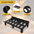 thumbnail image 5 of YANGLI 17-Inch Fireplace Grate, Heavy Duty Wrought Iron Log Holder for Indoor Chimney & Outdoor Fire Pit, 5 of 5