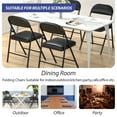 thumbnail image 6 of VOLIX 4-Pack Metal Folding Chairs,  Stackable Folding Chair, Black, 6 of 6