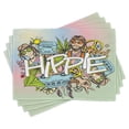 thumbnail image 1 of Ambesonne Hippie Place Mats Set of 4, Man Woman Peace, Standard Size, Multicolor, 1 of 6