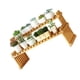 thumbnail image 1 of Estante De Flores De Escritorio, Hermoso Soporte De Mesa De Bambú Para Plantas, Tabla De Drenaje A Rayas Con Espacio Adecuado Para El Hogar, 1 of 7