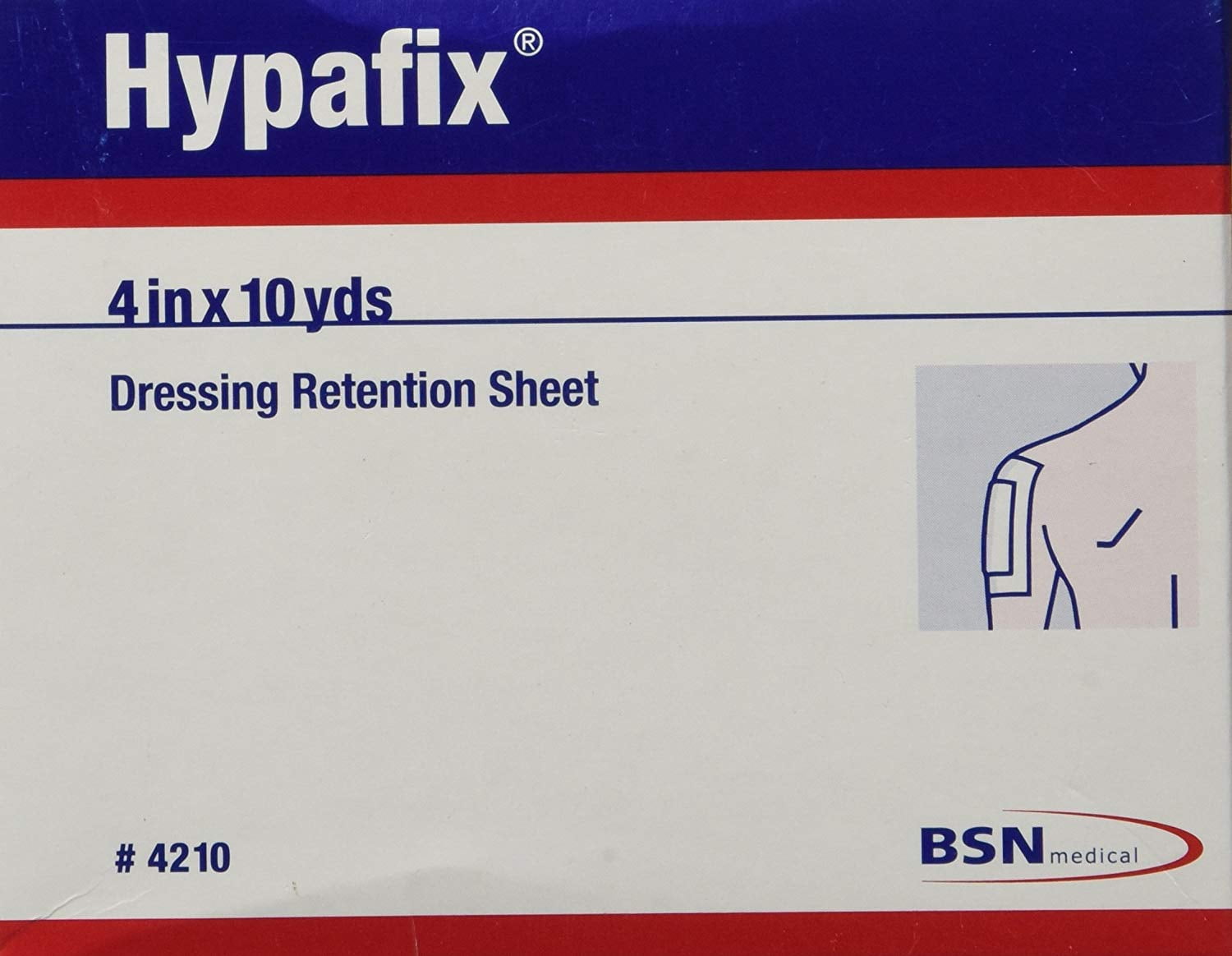 BSN 4210 Hypafix (3-Pack) Dressing Retention Sheet 4 in. x 10 yds. (Set of 3 Rolls)