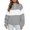 Gray, variant on Womens Color-Block Sweatshirts Half Zipper Long Sleeve Striped Pullover Tops Graphic Oversized Pullover Shirts Blue L